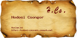 Hodosi Csongor névjegykártya